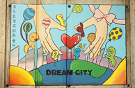 伤健人士合力绘画名为「Dream City」的壁画